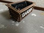 Leuk houten Plantenbakje “Garden”, Minder dan 30 cm, Rond, Ophalen of Verzenden, Zo goed als nieuw
