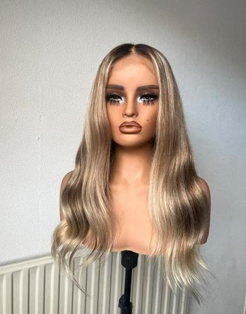 Blonde balayage HD lace wig haarwerk pruik echt haar beschikbaar voor biedingen