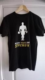 Zwart sportshirt, T-shirt maat M. Gold's Gym. Gewichtheffen, Gold's Gym, Maat 48/50 (M), Ophalen of Verzenden, Zo goed als nieuw