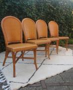 (MOET WEG) Set/4 bamboe stoelen, Antiek en Kunst, Ophalen
