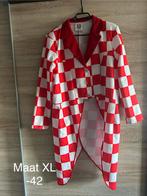 Brabantse slipjas - rood/wit geblokt, Carnaval, Overige maten, Ophalen of Verzenden, Kleding