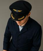 Pilot Costume Hat – Born in Hollywood – Black with Gold Embr, Ophalen of Verzenden, Zo goed als nieuw, Carnaval