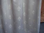2 beige gordijnen patroon met FRANSE lelie, 170 x 155 cm, Gebruikt, Crème, 150 tot 200 cm, Ophalen of Verzenden