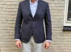 Corneliani colbert mt 52 donkerblauw ruitje zgan!, Verzenden, Zo goed als nieuw, Maat 48/50 (M), Blauw