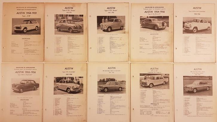 21 x AUSTIN Olyslager Kluwer vraagbaken 1954-1981, Auto diversen, Handleidingen en Instructieboekjes, Ophalen of Verzenden