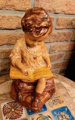 Antieke franse Gipsen beeld, Verzamelen, Beelden en Beeldjes, Ophalen of Verzenden, Zo goed als nieuw, Mens