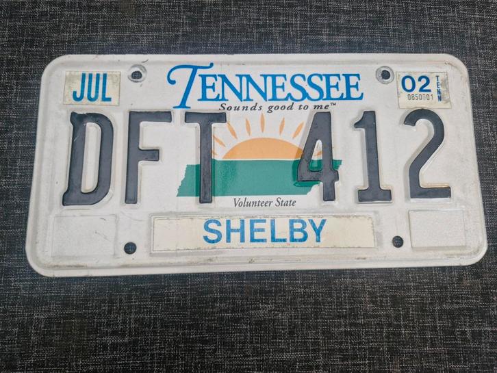 Kentekenplaat Tennessee USA Nummerplaat nummerbord License, Verzamelen, Automerken, Motoren en Formule 1, Gebruikt, Auto's, Ophalen of Verzenden
