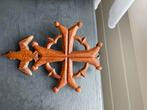 Hugenotenkruis Houten Kruis met Duif, Antiek en Kunst, Ophalen of Verzenden