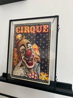 Mooie Oude Cirque Circus Poster In Lijst, Verzamelen, Ophalen of Verzenden, Gebruikt, Rechthoekig Staand