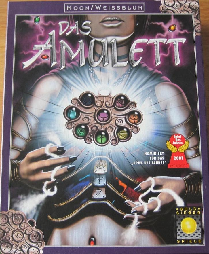 bordspel das Amulett - 2001 - Duits met Nederlandse regels, Hobby en Vrije tijd, Gezelschapsspellen | Bordspellen, Gebruikt, Drie of vier spelers