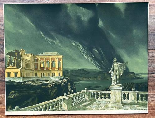 Carel Willink, zeefdruk surrealistisch landschap, 1979, Antiek en Kunst, Kunst | Litho's en Zeefdrukken, Ophalen