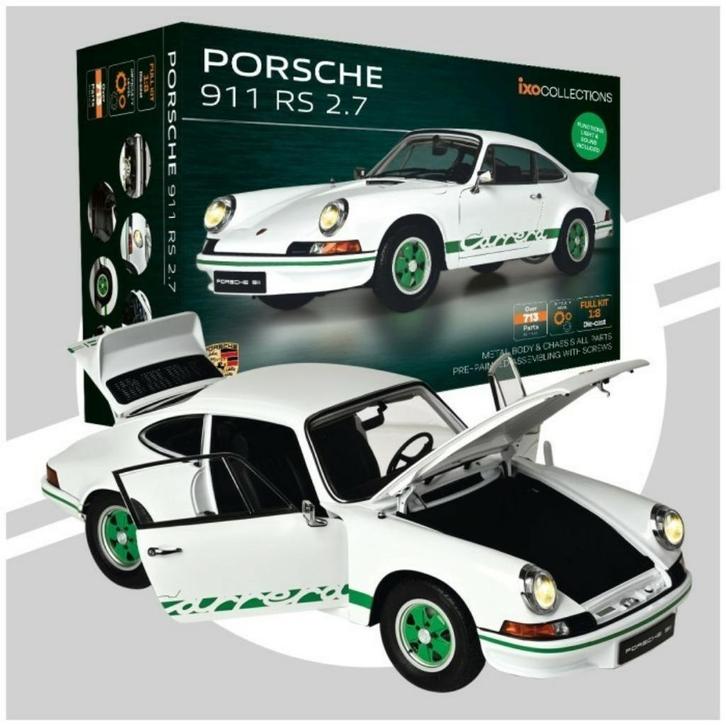 Ixo 1/8 Porsche 911 Carrera RS 2.7 Wit, Hobby en Vrije tijd, Modelauto's | 1:18, Nieuw, Auto, Overige merken, Ophalen of Verzenden