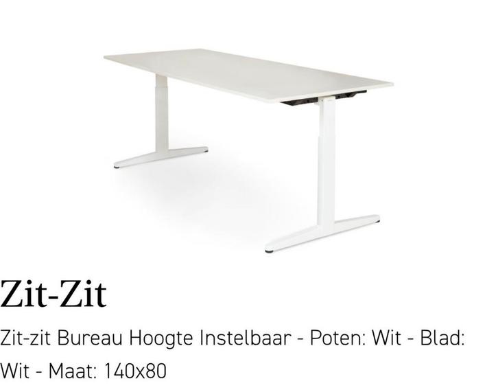 Ahrend Wit Bureau - In hoogte verstelbaar, Huis en Inrichting, Bureaus, Ophalen