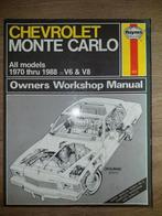 Haynes Manual Chevrolet Monte Carlo 1970-1988, Ophalen of Verzenden