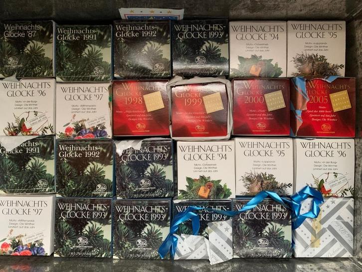 Hutschenreuter kerstklokjes, Diversen, Kerst, Nieuw, Ophalen of Verzenden