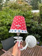 Lief! Retro Wandlamp met Rode Stippenkap, Huis en Inrichting, Ophalen, Gebruikt, Metaal