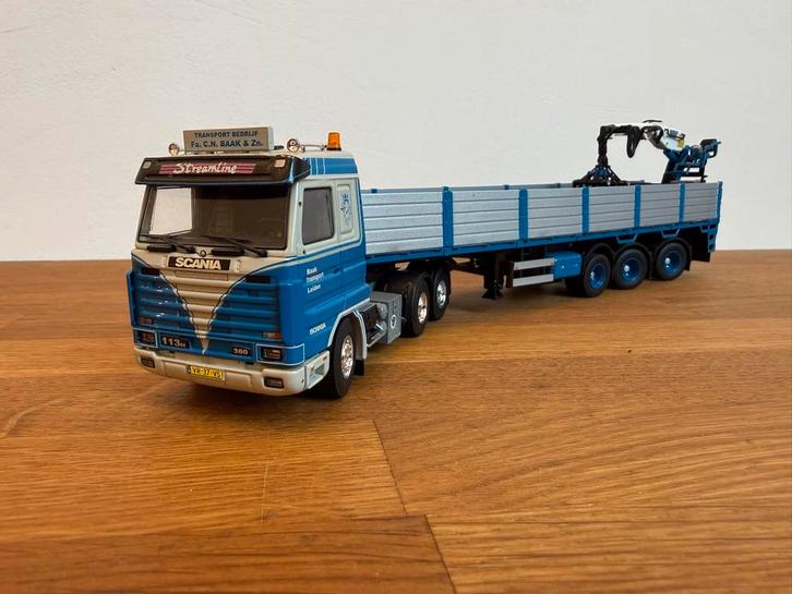 Tekno Scania 113 Streamline 6x2 Jumbo steenopl. C. Baak 1:50, Hobby en Vrije tijd, Modelauto's | 1:50, Nieuw, Bus of Vrachtwagen
