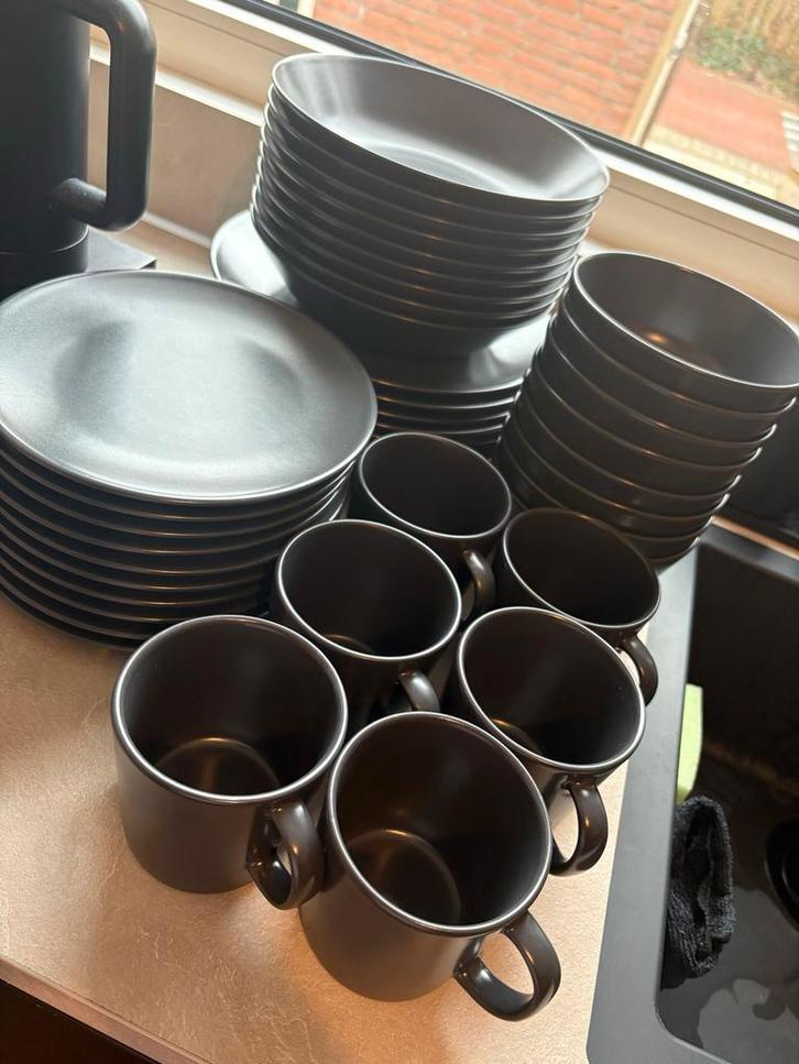 Ikea Servies Donkergrijs, Huis en Inrichting, Keuken | Servies, Ophalen, Gebruikt, Effen, Aardewerk