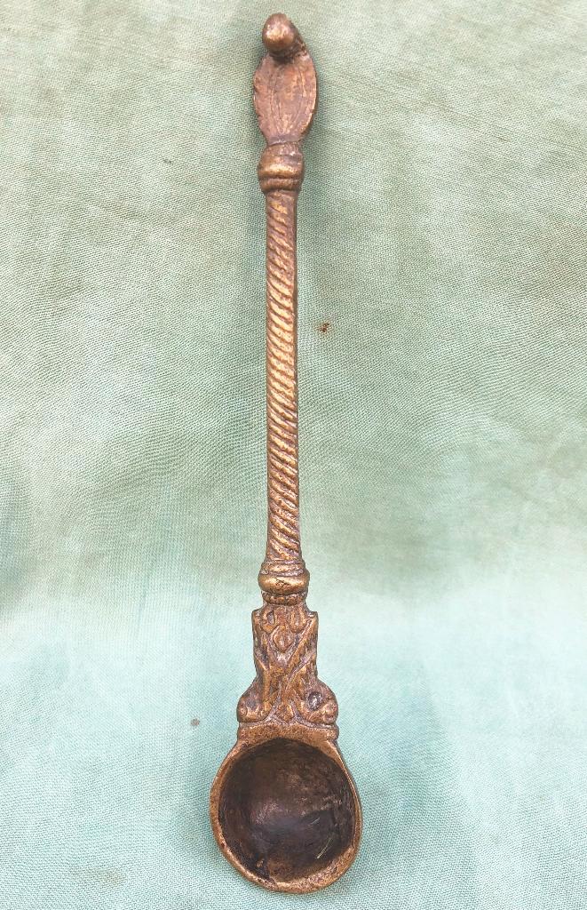 Hindoe bronzen rituele lepel Puja spoon, Antiek en Kunst, Kunst | Niet-Westerse kunst, Ophalen of Verzenden