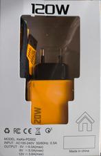 Snellader 120W,  mobiel of powerbank, met universele kabel., Telecommunicatie, Mobiele telefoons | Telefoon-opladers, Verzenden