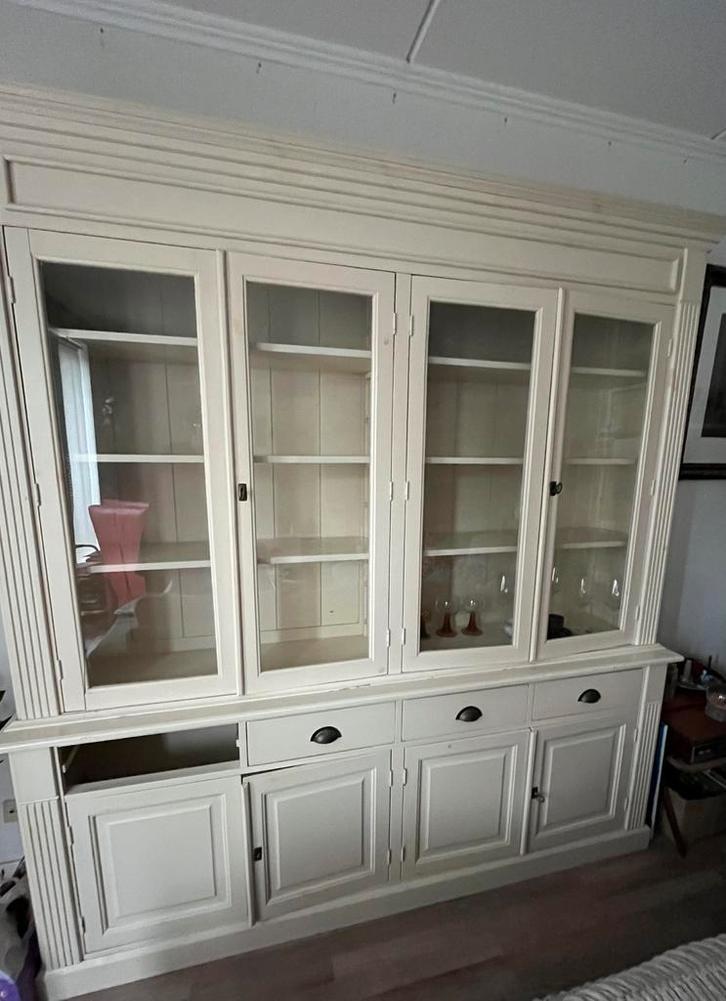 Witte buffetkast, Huis en Inrichting, Kasten | Buffetkasten, Gebruikt, 200 cm of meer, 50 tot 100 cm, 25 tot 50 cm, Met plank(en)