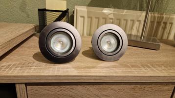Set van 2 Philips inbouwspots – geborsteld chroom – Ø70 mm beschikbaar voor biedingen