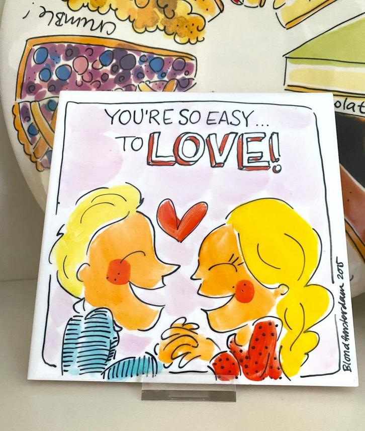 Blond Amsterdam LE Tegel - You're so easy to LOVE! 2018 sign, Huis en Inrichting, Keuken | Servies, Nieuw, Bord(en), Blond Amsterdam