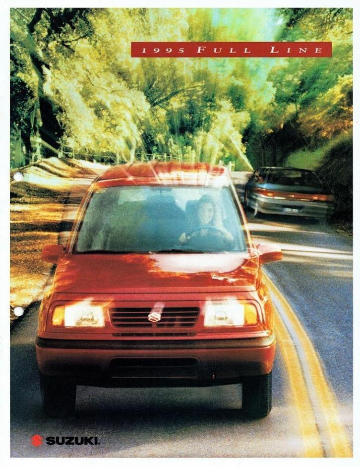 Folder Suzuki modellen (USA-uitgave - 1995), Boeken, Auto's | Folders en Tijdschriften, Gelezen, Overige merken, Verzenden
