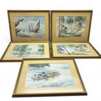 A.J. Rahman (1922-1995) - Indonesië (5x), Antiek en Kunst, Kunst | Schilderijen | Klassiek, Ophalen of Verzenden