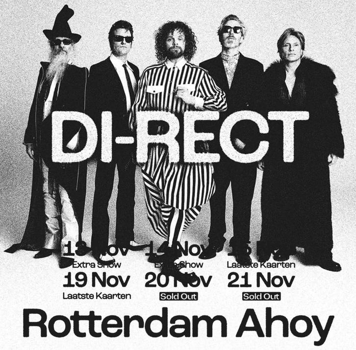 DI-RECT in Ahoy op 15-11-26, 2 zitplaatsen 2e ring, Tickets en Kaartjes, Concerten | Pop, Twee personen, November