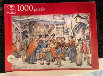 Puzzel Anton Pieck 1000 stukjes. The Carol Singers beschikbaar voor biedingen