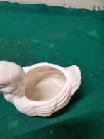 bloempot eend vintage wit aardewerk, Ophalen of Verzenden