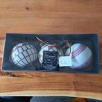 Gedecoreerde glazen kerstballen dia 8 cm., Diversen, Kerst, Ophalen of Verzenden