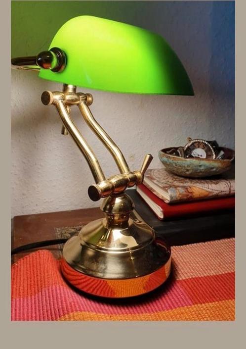 Klassieke Engelse Bankierslamp Notarislamp Messing Nieuw, Huis en Inrichting, Lampen | Tafellampen, Nieuw, Minder dan 50 cm, Ophalen of Verzenden