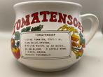 Vintage soepkommen met recepten aan de zijkant, Huis en Inrichting, Keuken | Servies, Gebruikt, -, -, Ophalen of Verzenden