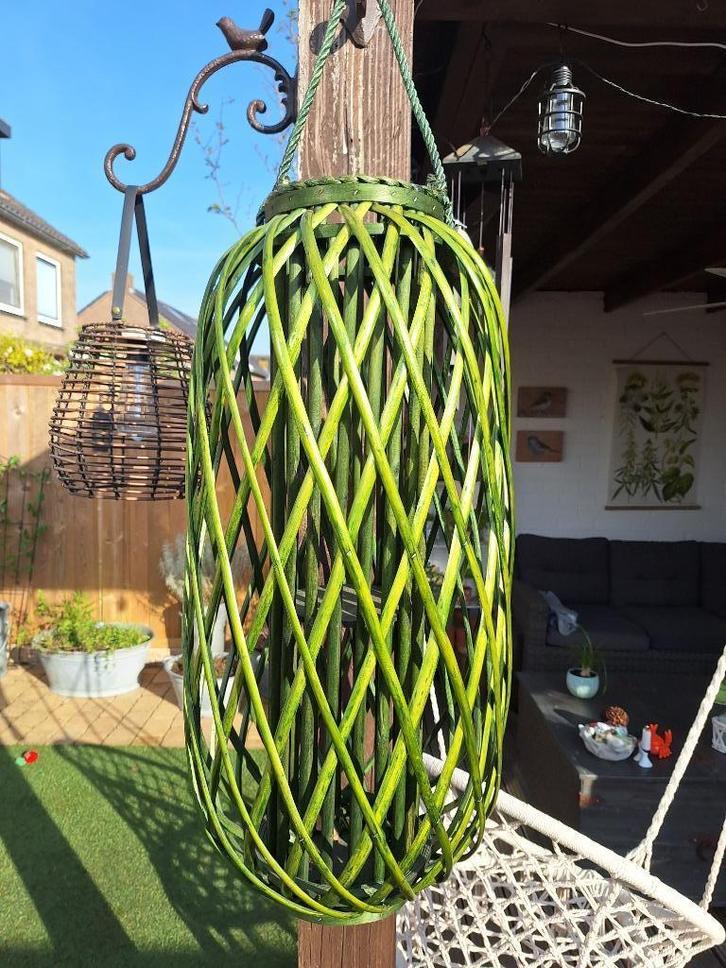 Nieuwe hoge groene houten tuin lantaarn, Tuin en Terras, Overige Tuin en Terras, Nieuw, Ophalen of Verzenden