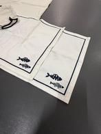 Riviera Maison Textuele table runner 1x with 2 placemats, Info@rm.nl, Wit, Nieuw, Ophalen of Verzenden