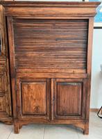 Massief Teak houten (computer)kast, Ophalen, Gebruikt, Oude handgemaakte kast, 70 tot 120 cm