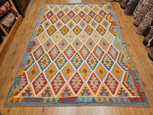 Handgeweven oosterse wollen kelim 290x202, Huis en Inrichting, Stoffering | Tapijten en Kleden, Nieuw, 200 cm of meer, 200 cm of meer