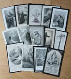 14 antieke bid (doods-) prentjes 1869-1901, Ophalen of Verzenden, Rouwkaart