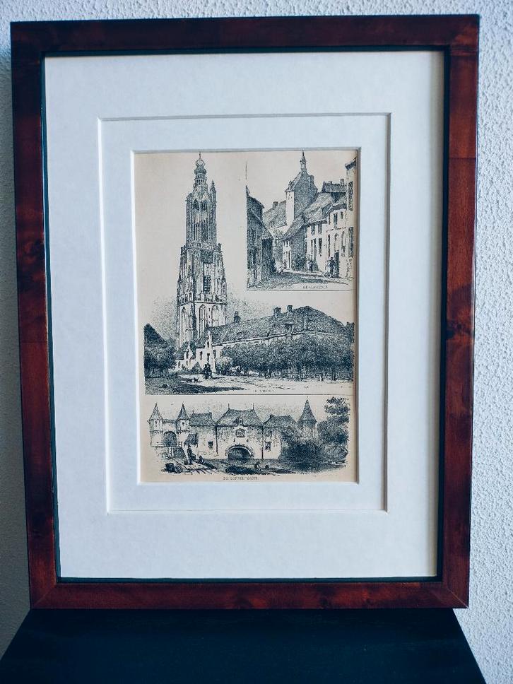 Craandijk Litho Amersfoort Gevangenis Poort Toren 1880 (91), Antiek en Kunst, Kunst | Litho's en Zeefdrukken, Ophalen of Verzenden
