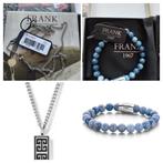 Frank 1967 hanger met ketting of armbandje blauw grijs nieuw, Blauw, Nieuw, Ophalen of Verzenden, Overige materialen