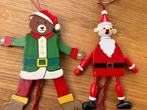 2 Houten Trekpoppen Kerst, Ophalen of Verzenden, Gebruikt, Overige typen