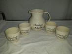Set Chocolademelk kan met vier mokken, Ter Steege Rijssen, Huis en Inrichting, Keuken | Servies, Ophalen of Verzenden, 'T Olde Gre-j