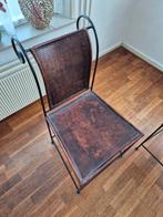 6 bijzondere eetkamer stoelen tuigleer (zitting en leuning), Huis en Inrichting, Stoelen, Ophalen, Bruin, Metaal, Vijf, Zes of meer stoelen