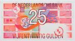 Nederland 25 gulden 1989 roodborstje - UNC., Los biljet, Ophalen of Verzenden, 25 gulden