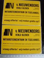 2x sticker van Nieuwenborg venlo blerick natuursteen tegels, Verzenden, Zo goed als nieuw, Bedrijf of Vereniging