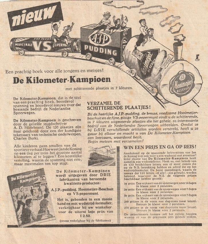 Retro reclame 1954 Hooimeijer & A.J.P. album plaatjes, Verzamelen, Retro, Overige typen, Verzenden