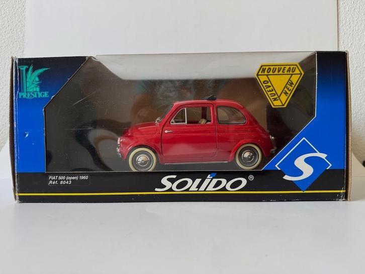 Solido: Fiat 500, 1960, 1:18, Hobby en Vrije tijd, Modelauto's | 1:18, Zo goed als nieuw, Auto, Solido, Ophalen of Verzenden