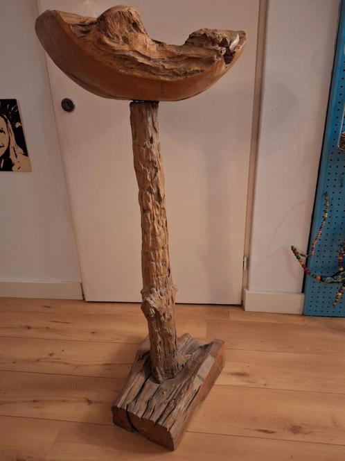 Houten Decoratie/Plantenstandaard - Uniek!, Antiek en Kunst, Kunst | Beelden en Houtsnijwerken, Ophalen